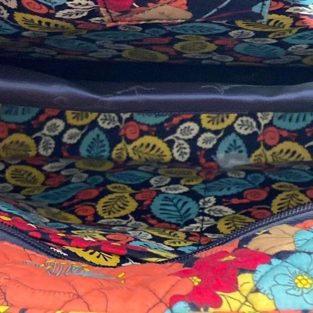 Vera Bradley Sun Valley Quilted Floral Laptop Bag & Tech Sleeve Set Navy Multi